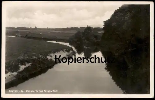 ALTE POSTKARTE GREVEN IN WESTFALEN EMSPARTIE BEI SCHÖNEFLIETH EMS Ansichtskarte AK cpa postcard