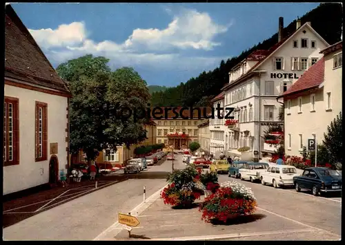 ÄLTERE POSTKARTE BAD TEINACH Schild Zavelstein Auto Autos Old Cars Car Voitures Ford Fiat Volkswagen Opel Kapitän AK cpa