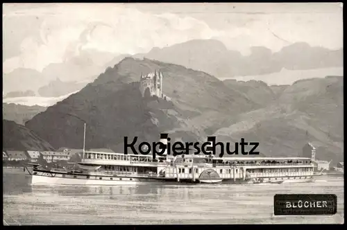 ALTE POSTKARTE KÖLN DÜSSELDORFER DAMPFER BLÜCHER KD Rheindampfschiffahrt Steamer Ship Expressdampfer Borussia AK Schiff