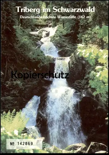 POSTKARTE TRIBERGER WASSERFÄLLE TRIBERG DEUTSCHLANDS HÖCHSTE WASSERFÄLLE Schwarzwald Black Forest 162 m Ansichtskarte AK