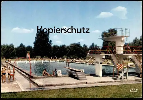 ÄLTERE POSTKARTE RASTATT SCHWIMMBAD SPRUNGTURM Piscine Swimming Pool Bad 1972 cpa postcard AK Ansichtskarte