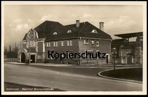 ALTE POSTKARTE HANNOVER BAHNHOF BISMARCKSTRASSE station gare cpa postcard AK Ansichtskarte Niedersachsen