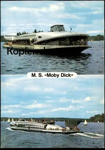 ÄLTERE POSTKARTE SCHIFF M.S. MOBY DICK BERLIN PARTYSCHIFF AUSFLUGSSCHIFF Ship Bateau cpa postcard AK Ansichtskarte