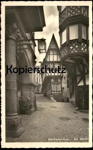 ALTE POSTKARTE BERNKASTEL-KUES AM MARKT FACHWERKHAUS FACHWERKHÄUSER LAMEPE Lamp Ansichtskarte AK cpa postcard