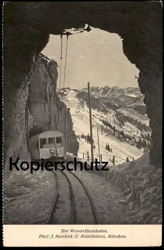 ALTE POSTKARTE DIE WENDELSTEINBAHN ZUG TRAIN TREIN Tram Eisenbahn Tunnel Lokomotive Schnee Ansichtskarte AK cpa postcard
