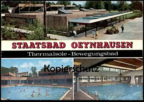 ÄLTERE POSTKARTE BAD OEYNHAUSEN Thermalsole - Bewegungsbad Sole Piscine Swimming Pool Schwimmbad postcard Ansichtskarte