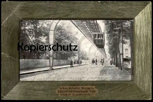 ALTE POSTKARTE WUPPERTAL SCHWEBEBAHN BARMEN ELBERFELD SONNBORN VOHWINKEL LANDSTRECKE HEINRICH HELLER RESTAURATION AK cpa