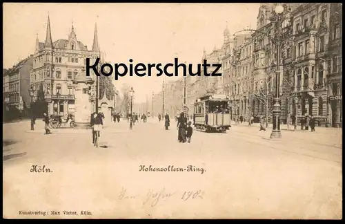 ALTE POSTKARTE KÖLN HOHENZOLLERNRING Strassenbahn Tram Litfass Lampione Lampadaire Cöln Cologne Hohenzollern Ring cpa