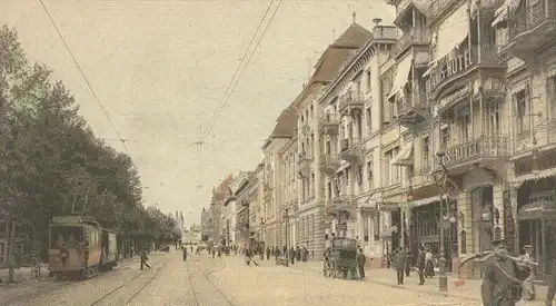 ALTES POSTKARTEN LEPORELLO WIESBADEN 20 ANSICHTSKARTEN KOMPLETT u. a. Griechische Kapelle Strassenbahn tram tramway cpa