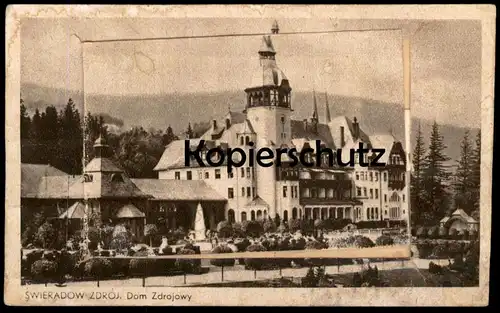 ALTE POSTKARTE SWIERADOW DOM ZDROJOWY Bad Flinsberg Zdroj Schlesien Leporello carte a systeme postcard cpa AK