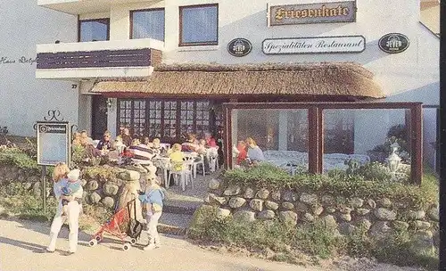 POSTKARTE SYLT ST. PETER ORDING RESTAURANT FRIESENKATE FRONT FERRARI Westerland Kampen Hörnum Nordsee North Sea postcard