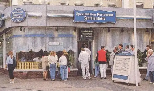 POSTKARTE SYLT ST. PETER ORDING RESTAURANT FRIESENKATE FRONT FERRARI Westerland Kampen Hörnum Nordsee North Sea postcard