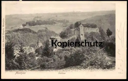 ALTE POSTKARTE MONTJOIE SCHLOSS 1904 MONSCHAU EIFEL Castle Chateau cpa postcard AK Ansichtskarte Verlag Arnold Engels