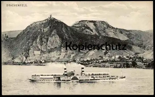 ALTE POSTKARTE DRACHENFELS KÖNIGSWINTER DAMPFER KAISERIN AUGUSTE VICTORIA Schiff steamer steam ship Köln Düsseldorfer