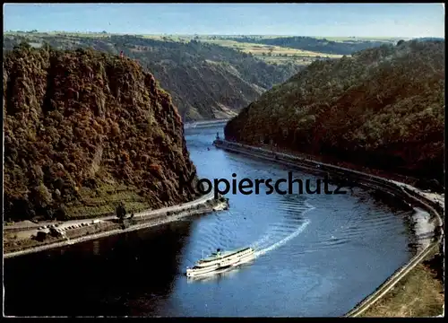 ÄLTERE POSTKARTE DAS FELSENTAL DER LORELEY ST. GOARSHAUSEN Rhein Rhin Rhine Rijn Schiff Ship 1977 postcard Ansichtskarte