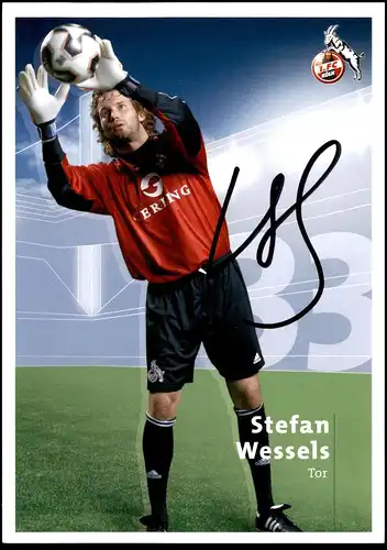 AUTOGRAMMKARTE TORWART STEFAN WESSELS 1. FC KÖLN Autogramm Autograph Autographe Koeln Fußball Football Soccer Goalkeeper