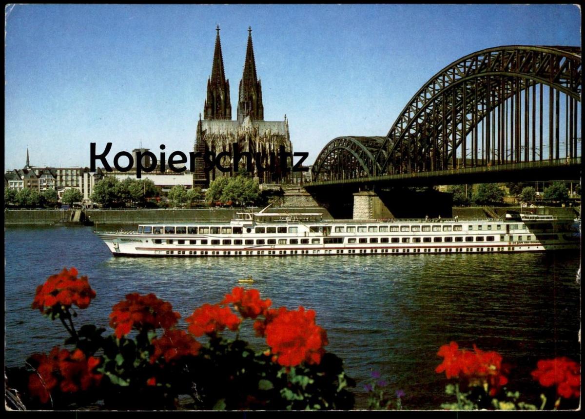 POSTKARTE GRÜSSE AUS BONN AM RHEIN SCHIFF MS KOBLENZ WAPPEN UNIVERSITÄT ...