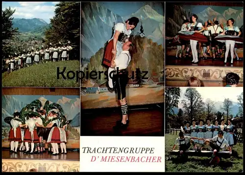 POSTKARTE RUHPOLDING TRACHTENGRUPPE D'MIESENBACHER 1971 Tracht traditional costume folklorique postcard Ansichtskarte AK