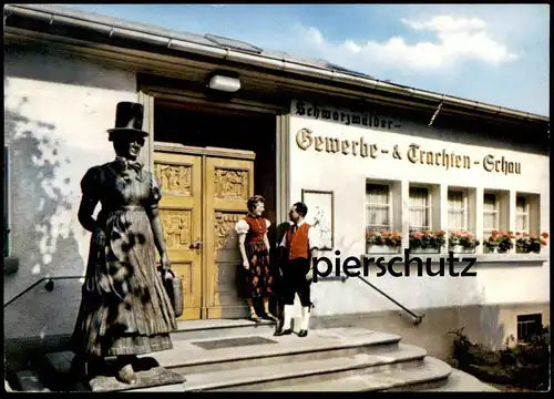 POSTKARTE TRIBERG SCHWARZWALD GEWERBE- & TRACHTEN-SCHAU Tracht Traditional Costume Folklorique Black Forest cpa postcard