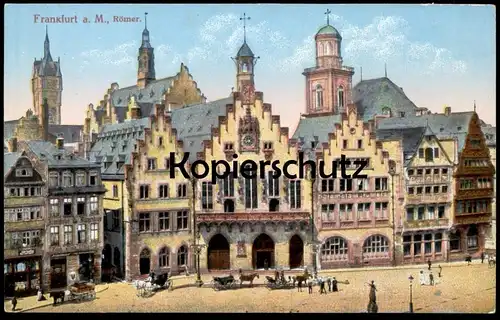 ALTE POSTKARTE FRANKFURT AM MAIN RÖMER FRANKFURTER BÜRGERBRÄU ZUM ALTEN... Ansichtskarte AK cpa postcard