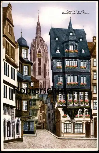 ALTE POSTKARTE FRANKFURT AM MAIN DOMBLICK AM ALTEN MARKT DOM Photochromie Ansichtskarte AK cpa postcard