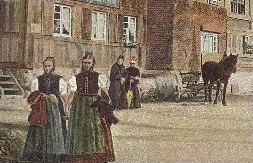 ALTE POSTKARTE GASTHAUS ZUM HIMMELREICH KIRCHZARTEN SCHWARZWALD BLACK FOREST Tracht traditional costume folklorique cpa