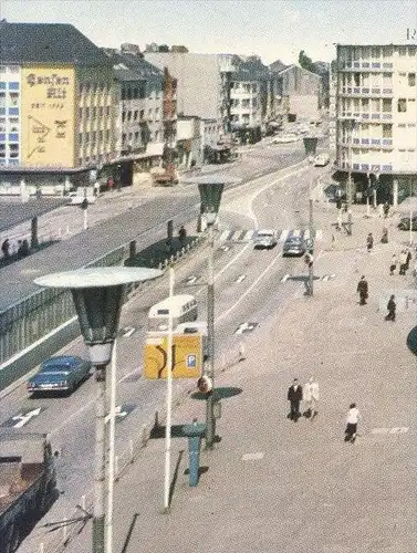 ÄLTERE POSTKARTE MÖNCHENGLADBACH HAUPTBAHNHOF Bahnhof gare station Hensen Bier beer Taxi cab military truck cpa postcard