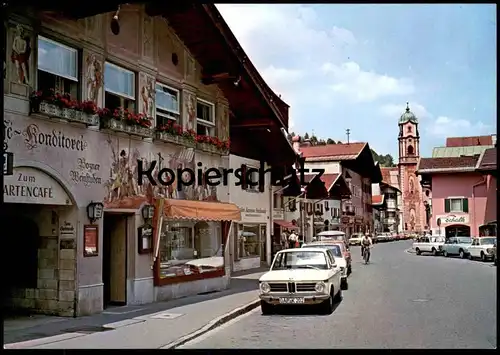 ALTE POSTKARTE MITTENWALD WEINSTUBEN BOZEN KONDITOREI BÄCKEREI BMW BAKERY BOULANGERIE AUTO AUTOS car cars cpa postcard