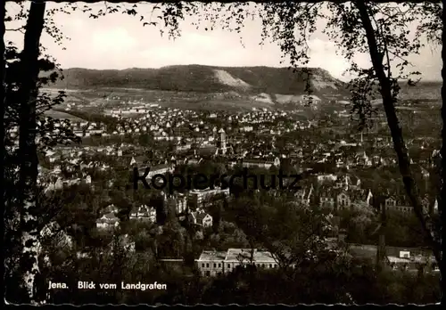 ÄLTERE POSTKARTE JENA BLICK VOM LANDGRAFEN PANORAMA Thüringen Thuringia Thuringe cpa postcard AK Ansichtskarte