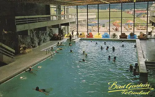 ÄLTERE POSTKARTE BAD GASTEIN FELSENBAD Bad Piscine Swimming Pool Schwimmbad Baths cpa postcard AK Ansichtskarte