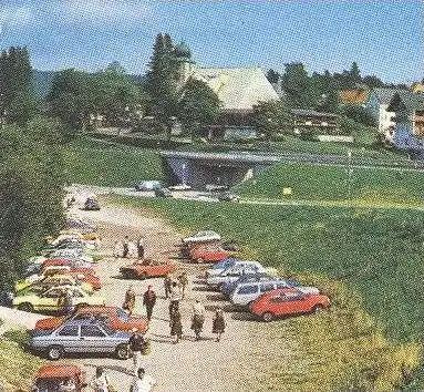 POSTKARTE SCHLUCHSEE SCHWARZWALD OPEL VOLKSWAGEN VW BMW 1987 Black Forest Foret-Noire Schiff Ship Piscine cpa postcard