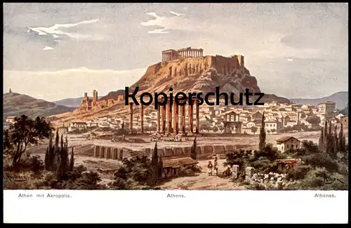 ALTE POSTKARTE FRIEDRICH PERLBERG ATHEN Akropolis Athens Athènes Griechenland Greece Hellas Levante postcard cpa AK