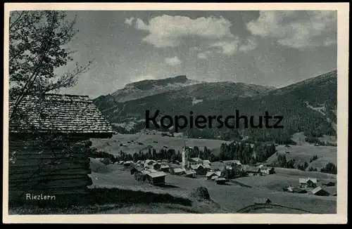 ALTE POSTKARTE RIEZLERN KLEINWALSERTAL HÜTTE PANORAMA bei Hirschegg Mittelberg Vorarlberg Austria Österreich postcard