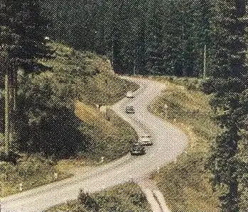 POSTKARTE SCHWARZWALD HOCHSTRASSE UNTERSTMATT DARMSTÄDTER HÜTTE BAZAR BÜHLERHÖHE MARIA-FRIEDEN SAND Route Road Pass