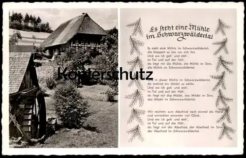 ÄLTERE POSTKARTE MÜHLE IM SCHWARZWÄLDERTAL SCHWARZWALD Wassermühle Schwarzwaldhaus Black Forest Bauernhaus Mill