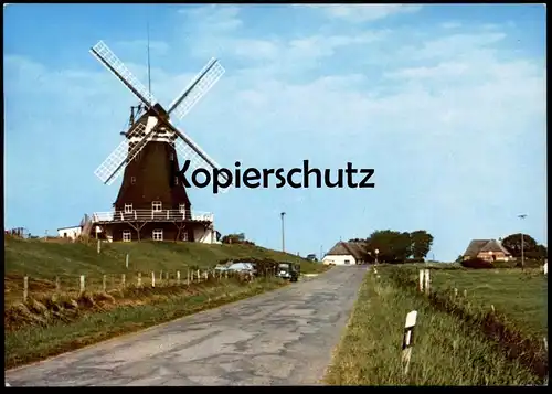 POSTKARTE PELLWORM NORDFRIESLAND MÜHLE WINDMÜHLE MILL WINDMILL MOLEN MOLE MOULIN Muhle Muehle RENAULT 4 cpa postcard AK