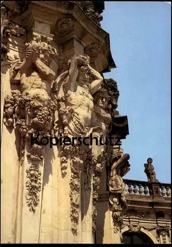 ÄLTERE POSTKARTE DRESDEN DER ZWINGER WALLPAVILLON HERMEN AN DER ZWINGERHOFSEITE cpa postcard AK Ansichtskarte