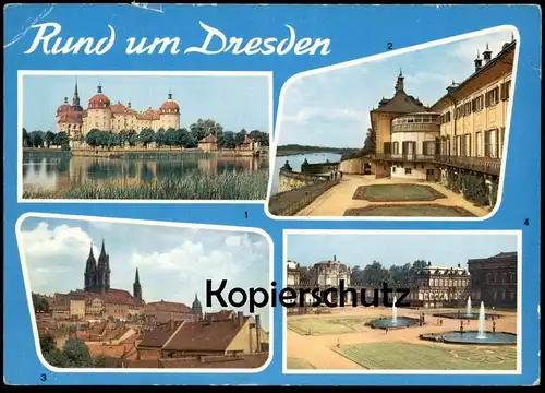 ÄLTERE POSTKARTE RUND UM DRESDEN MORITZBURG PILLNITZ MEISSEN ZWINGER Schloss Burg castle chateau postcard Ansichtskarte