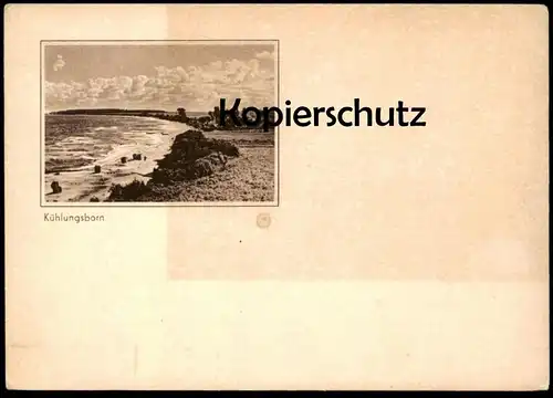ALTE KÜNSTLER FOTO KARTE KÜHLUNGSBORN OSTSEE KÜSTE STRAND photo card