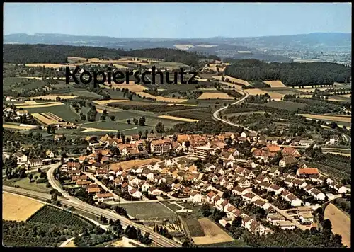 ÄLTERE POSTKARTE STETTEN BEI MEERSBURG ERHOLUNGSORT AM BODENSEE LUFTBILD FLIEGERAUFNAHME cpa postcard AK Ansichtskarte