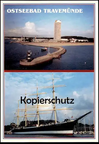 ÄLTERE POSTKARTE TRAVEMÜNDE SEGELSCHIFF PASSAT sailing ship sailer voilier Lübeck Leuchtturm Ansichtskarte cpa postcard