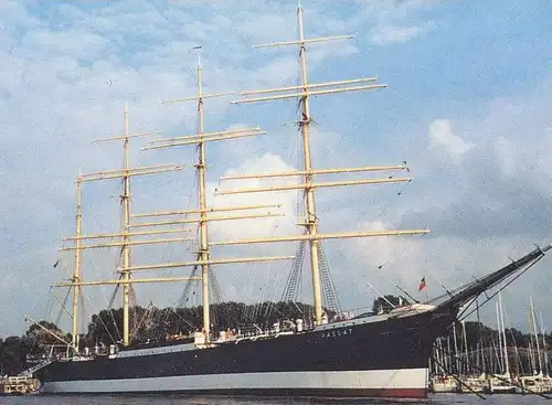 ÄLTERE POSTKARTE TRAVEMÜNDE SEGELSCHIFF PASSAT sailing ship sailer voilier Lübeck Leuchtturm Ansichtskarte cpa postcard