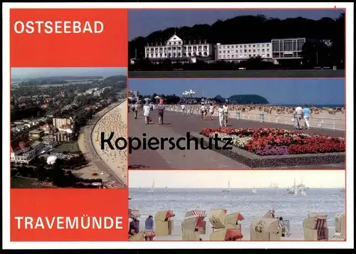 POSTKARTE TRAVEMÜNDE BLUMEN flowers fleurs Strandkorb beach chair Luebeck-Travemuende cpa postcard AK Ansichtskarte