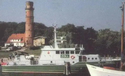 ÄLTERE POSTKARTE TRAVEMÜNDE ZOLLSCHIFF PRIWALL Schiff Zoll border police patrol ship boat customs douane frontalière