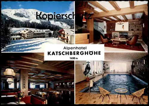 POSTKARTE ALPENHOTEL KATSCHBERGHÖHE BOGENSPERGER RENNWEG AM KATSCHBERG ÖSTERREICH Schwimmbad Piscine Swimming Pool Bath