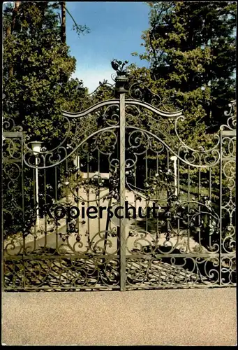POSTKARTE BAD KISSINGEN REITERSWIESEN ROSENTOR VON PETER DEEG Tor door Rose flower fleur cpa postcard AK Ansichtskarte