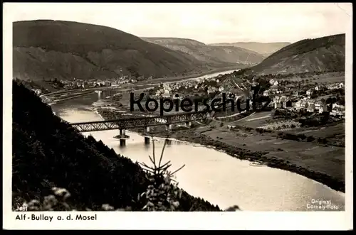 ALTE POSTKARTE ALF-BULLAY AN DER MOSEL 1938 Eisenbahn Railway chemin de fer cpa postcard Ansichtskarte AK Stempel Kochem
