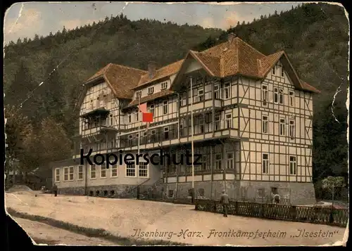 ALTE FOTO KARTE ILSENBURG IM HARZ FRONTKÄMPFERHEIM ILSESTEIN 1940er WWII Soldatenheim Soldaten-Haus Soldiers cpa photo