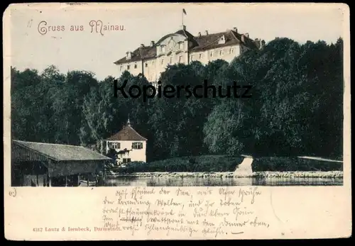 ALTE POSTKARTE GRUSS AUS MAINAU 1899 BODENSEE Litzelstetten-Mainau Insel Konstanz cpa postcard AK Ansichtskarte