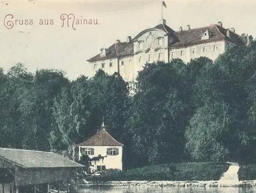 ALTE POSTKARTE GRUSS AUS MAINAU 1899 BODENSEE Litzelstetten-Mainau Insel Konstanz cpa postcard AK Ansichtskarte